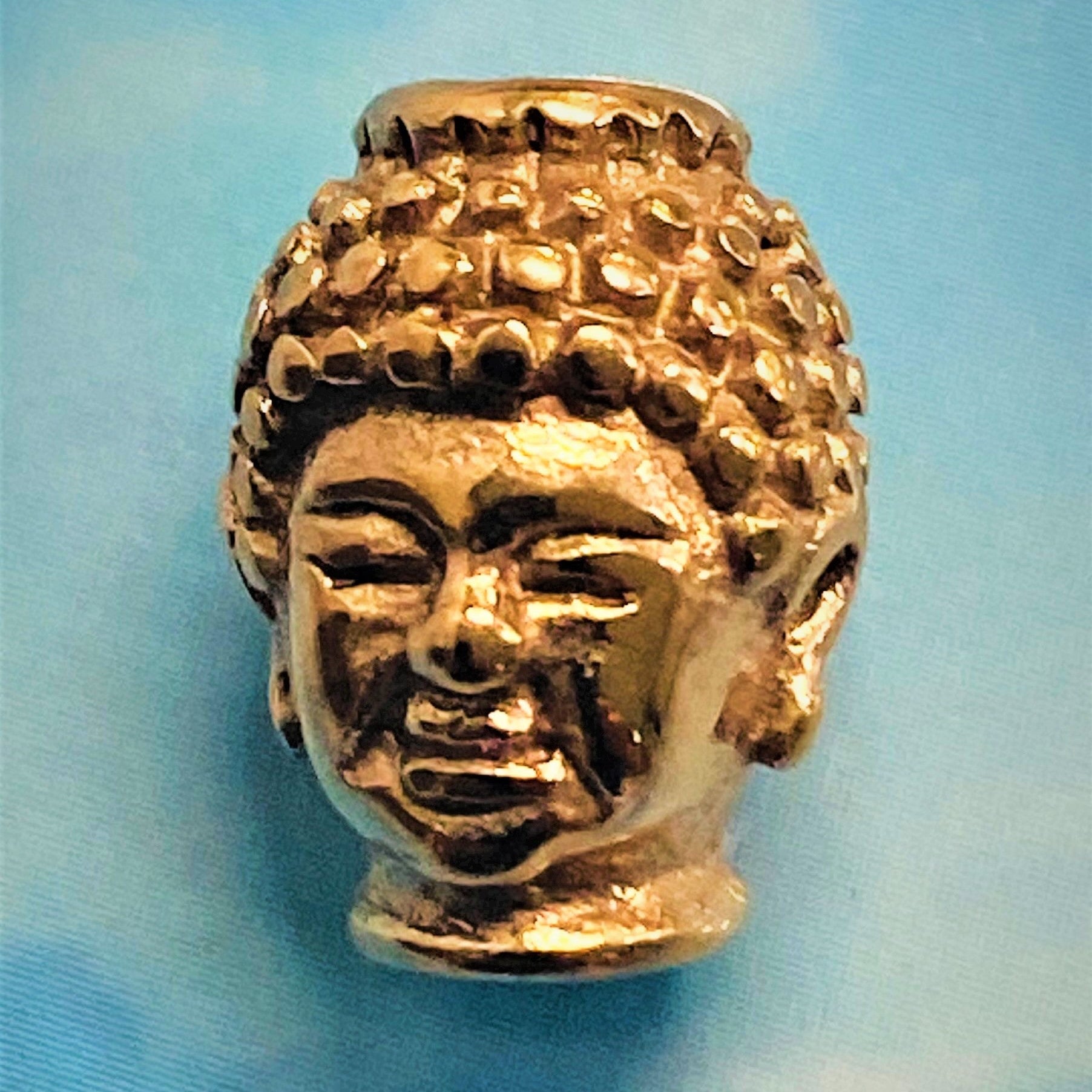 Perle intercalaire - Tête de Bouddha, Or Rose (1pce)