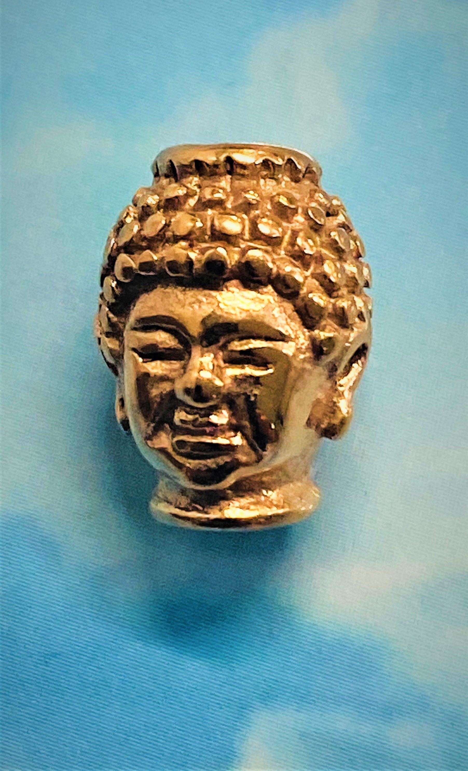 Perle intercalaire - Tête de Bouddha, Or Rose (1pce)