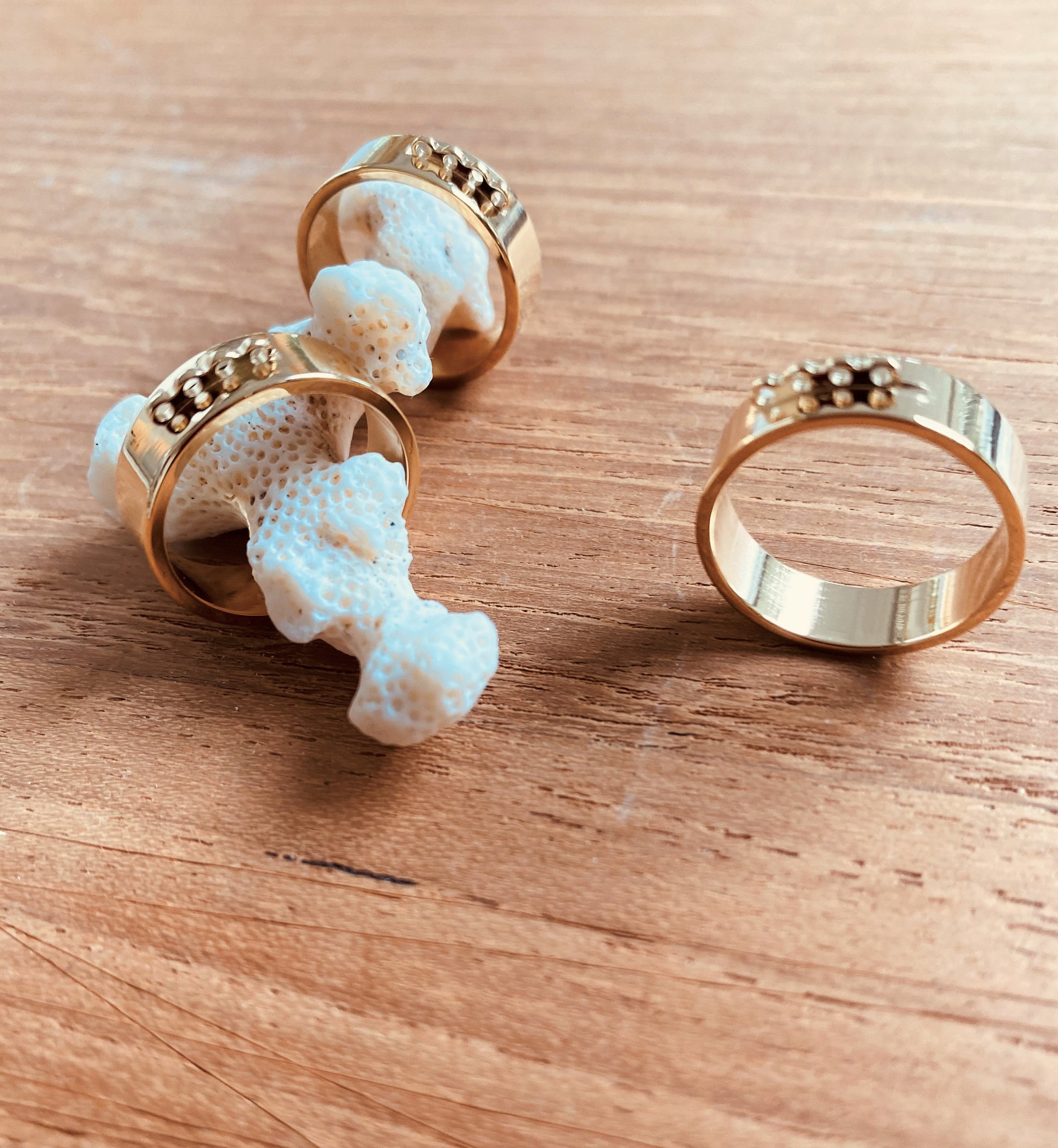 Bague-anneau avec 4 boucles à confectionner 17.5mm (1pièce)