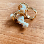 Bague-anneau avec 4 boucles à confectionner 17.5mm (1pièce)