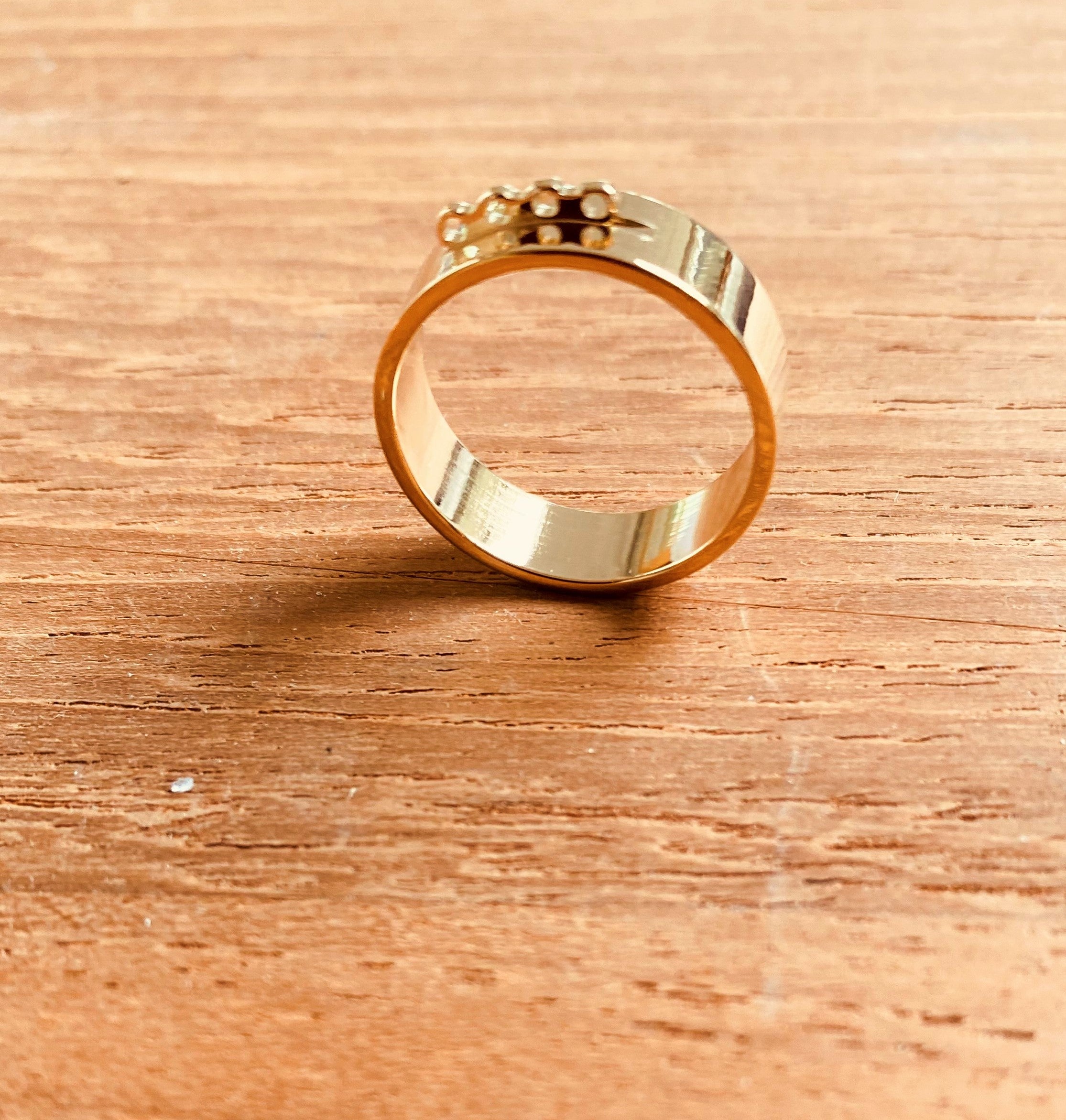 Bague-anneau avec 4 boucles à confectionner 17.5mm (1pièce)