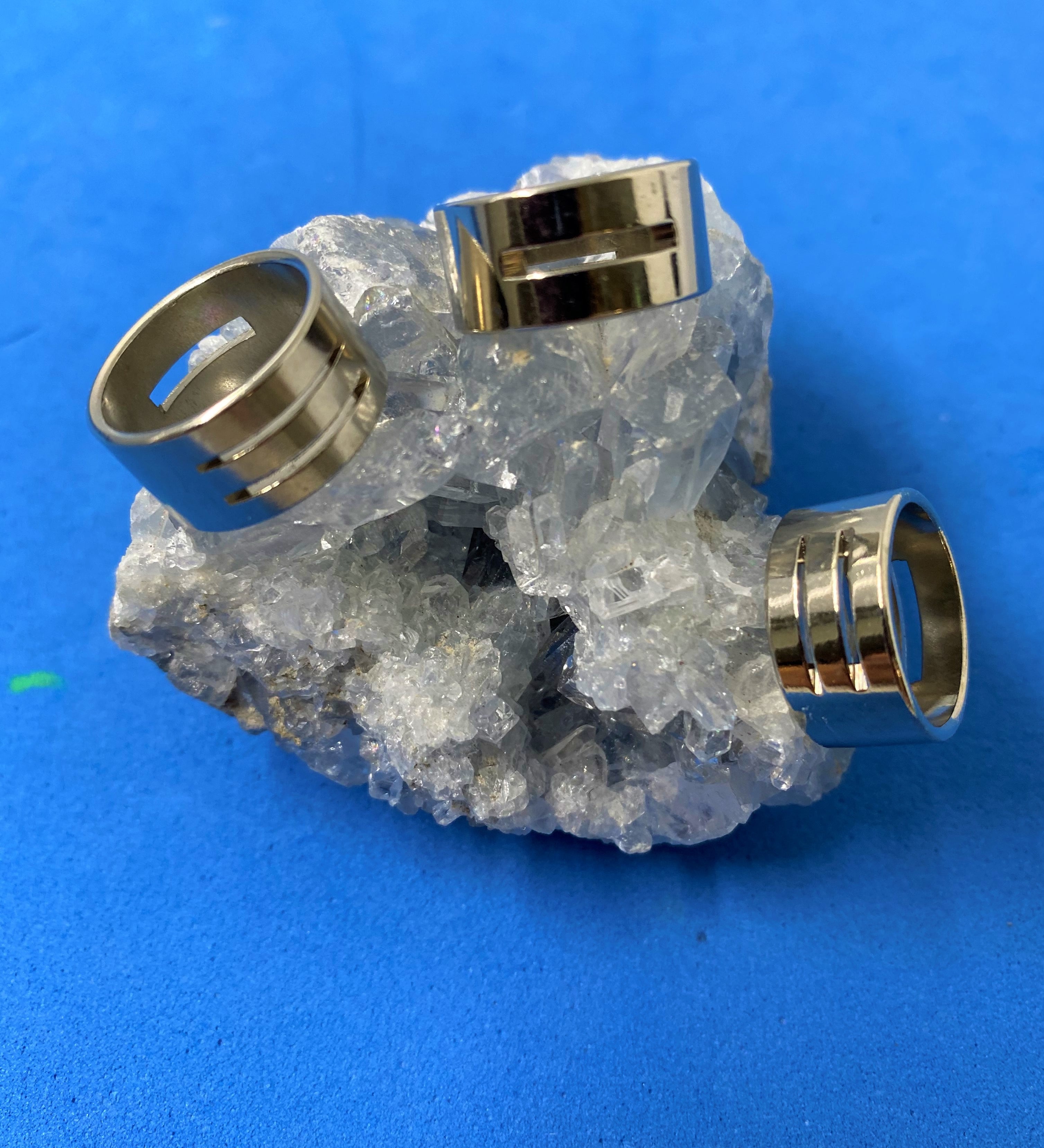 Bague-anneau, argenté à confectionner 15mm (1pièce)