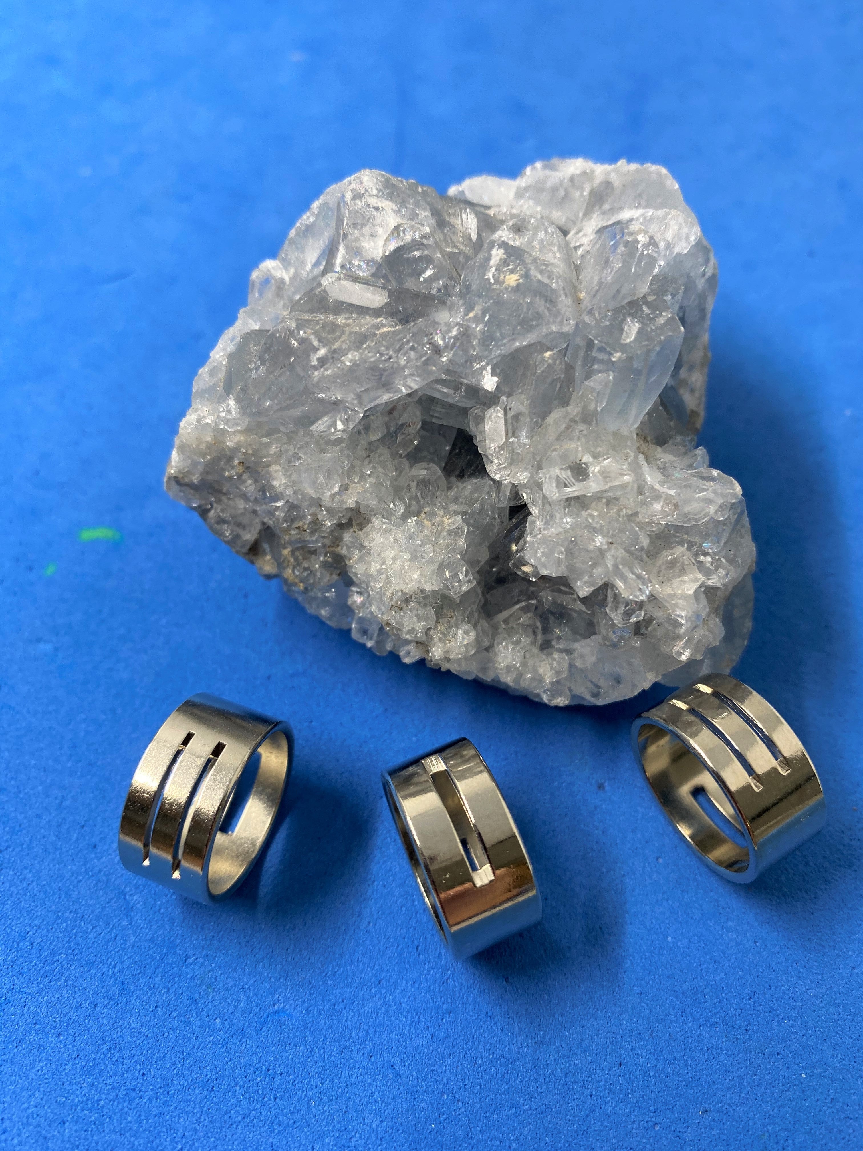 Bague-anneau, argenté à confectionner 15mm (1pièce)