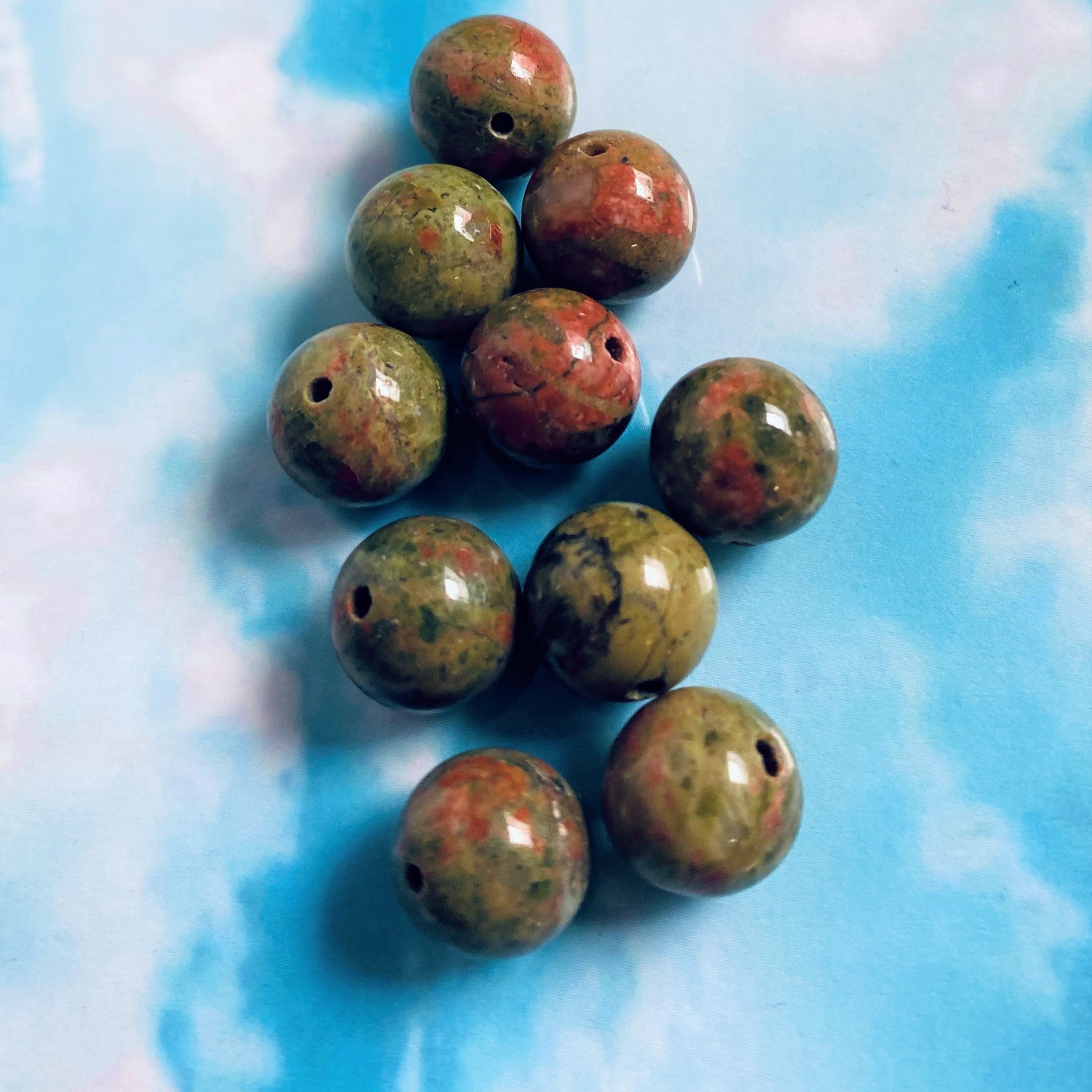 Ronde 10 -Unakite (5 pces)