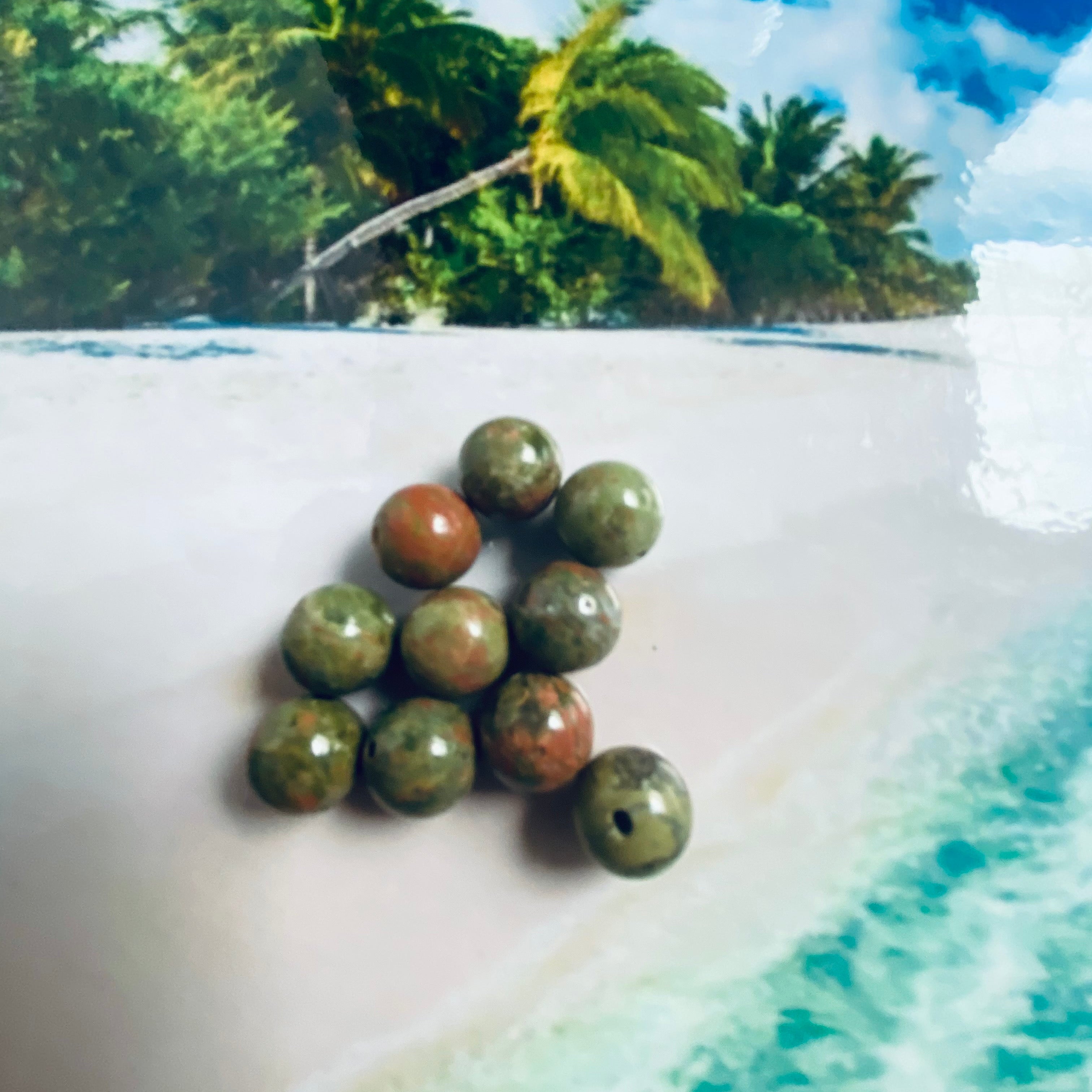 Ronde 10 -Unakite (5 pces)