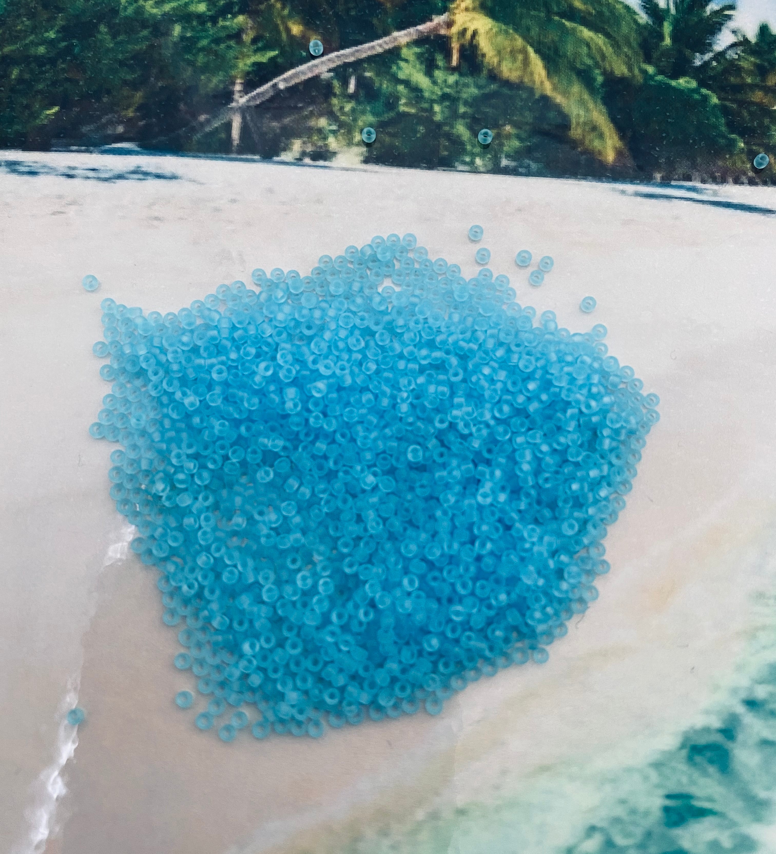 Rocaille Miyuki  15 - Aqua Transparent Mat