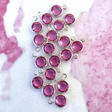 Mailles serties 6 - Rose 6mm (5 pces)