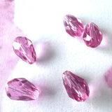 Larme Swaro 9x6mm, Rose (5pces)
