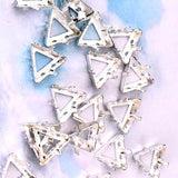 Sertissage triangle - Argenté 10 mm (1 pce)