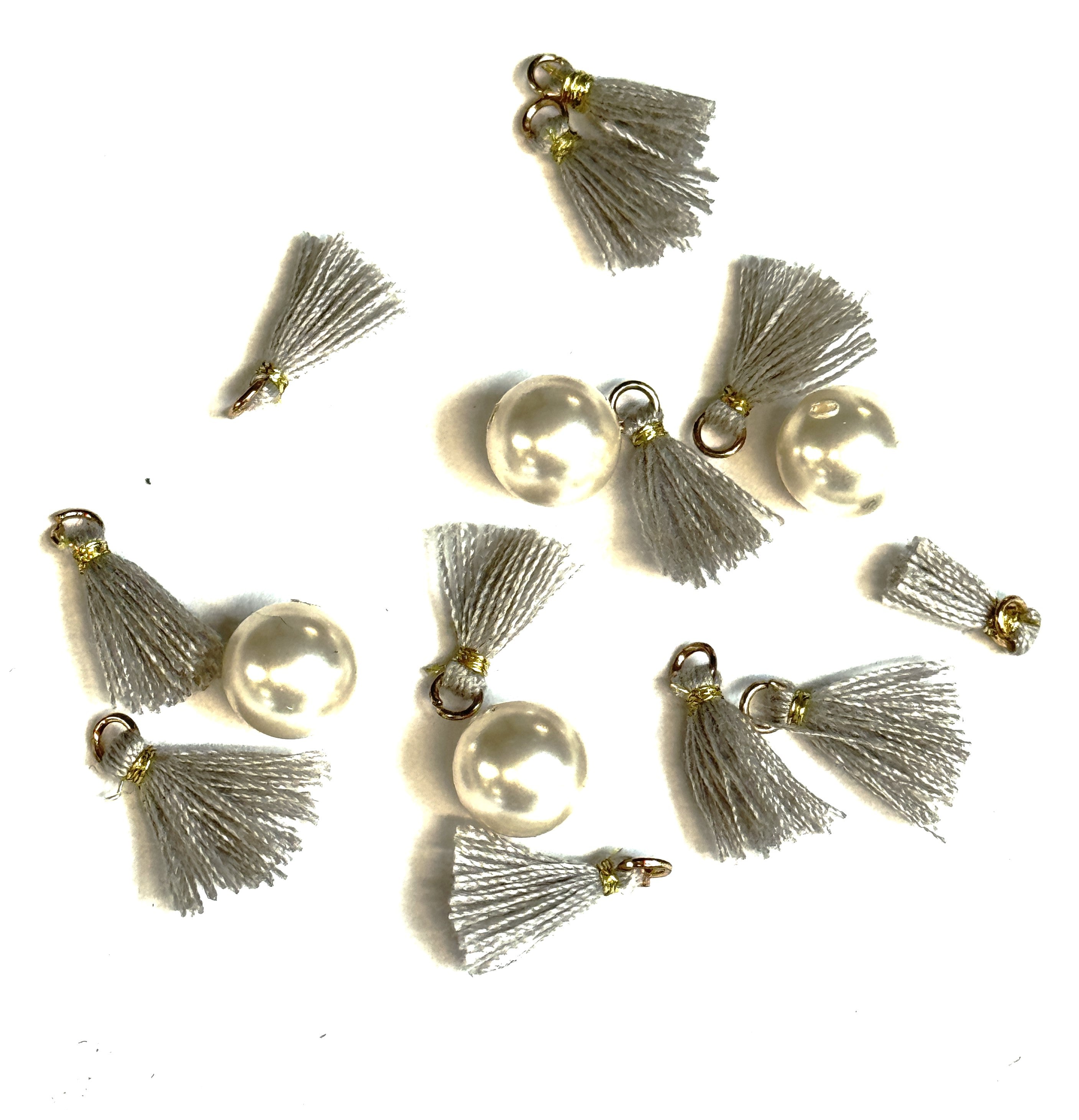 Mini pompon, gris argenté(1pce)