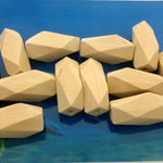 Perles  en bois allongée 40 mm (2pces)