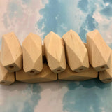 Perles  en bois allongée 40 mm (2pces)