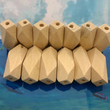 Perles  en bois allongée 40 mm (2pces)