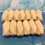 Perles  en bois allongée 40 mm (2pces)