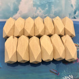 Perles  en bois allongée 40 mm (2pces)