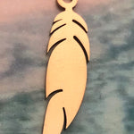 Pendentif - Plume filigrane  Or rose (1 pce)