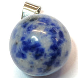 Pendentif pierre précieuse - Ronde avec fermoir - Sodalite (1pce)