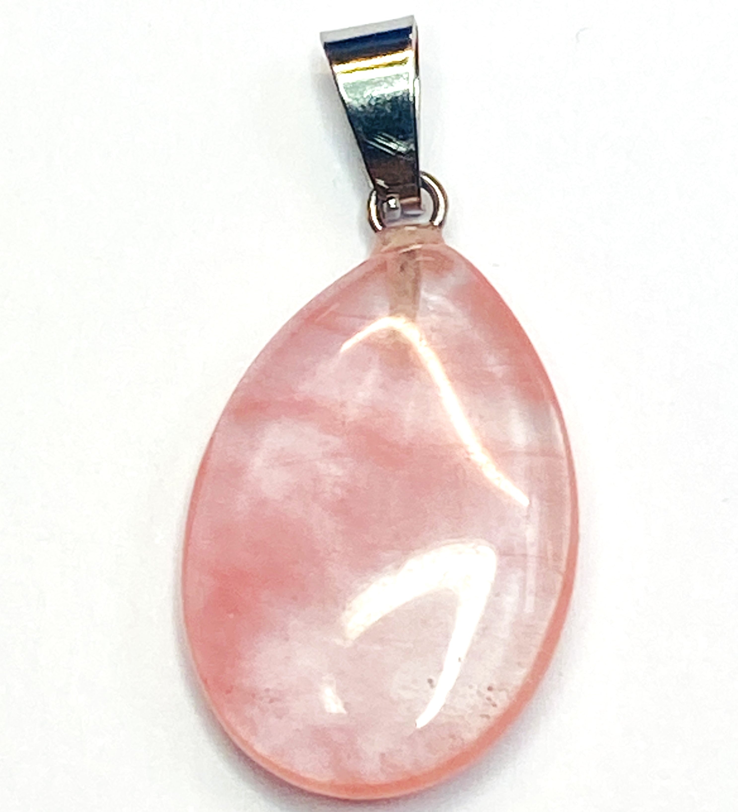 Pendentif pierre précieuse - Petit Larme - Quartz Rose (1pce)