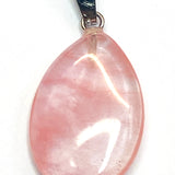 Pendentif pierre précieuse - Petit Larme - Quartz Cerise (1pce)