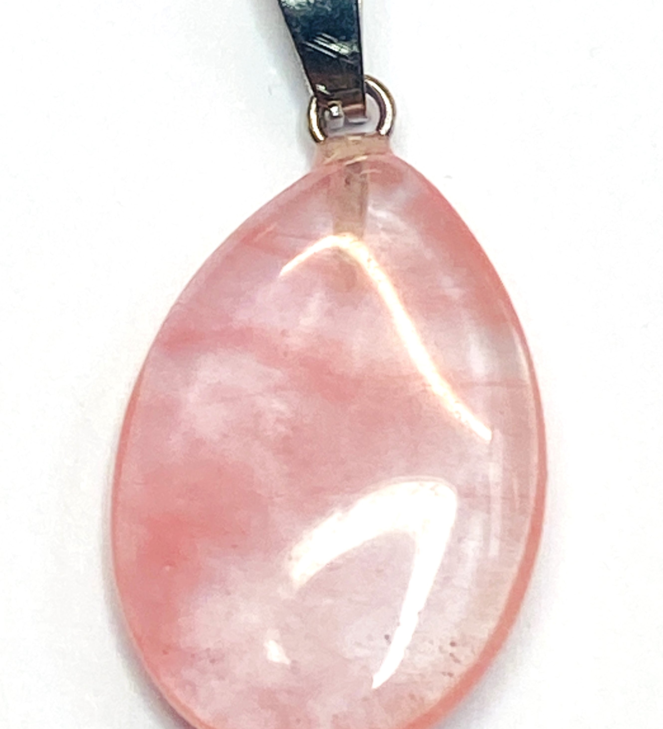 Pendentif pierre précieuse - Petit Larme - Quartz Cerise (1pce)