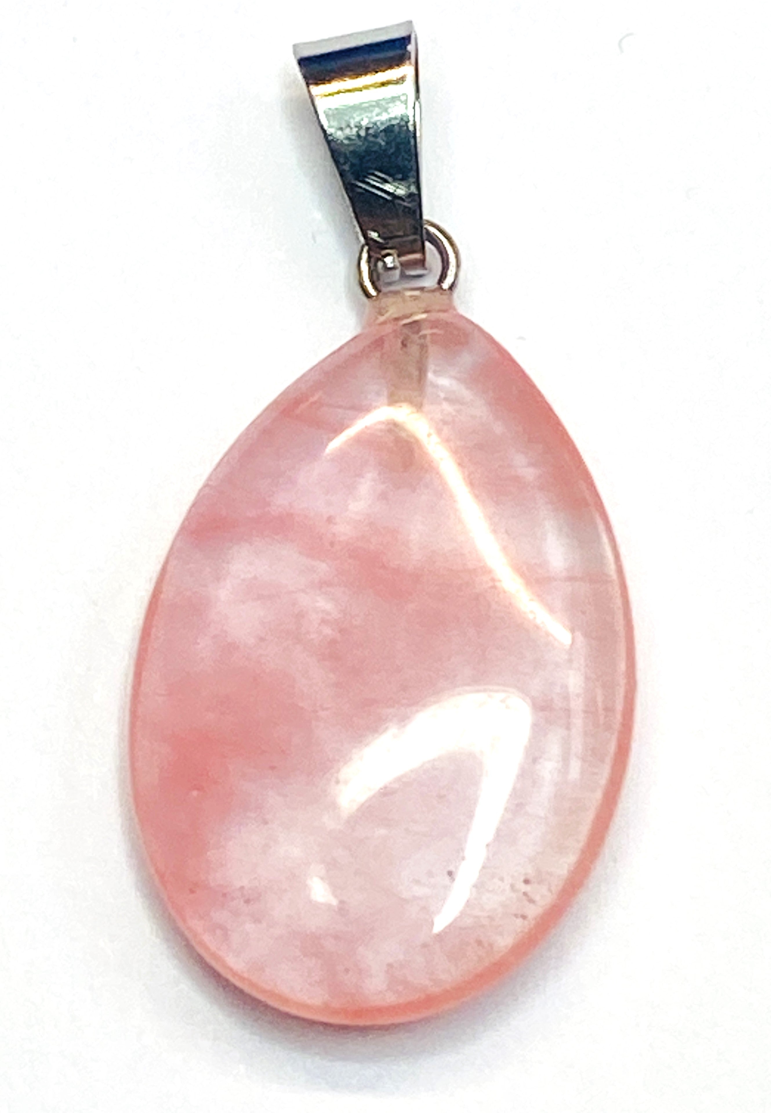 Pendentif pierre précieuse - Petit Larme - Quartz Cerise (1pce)