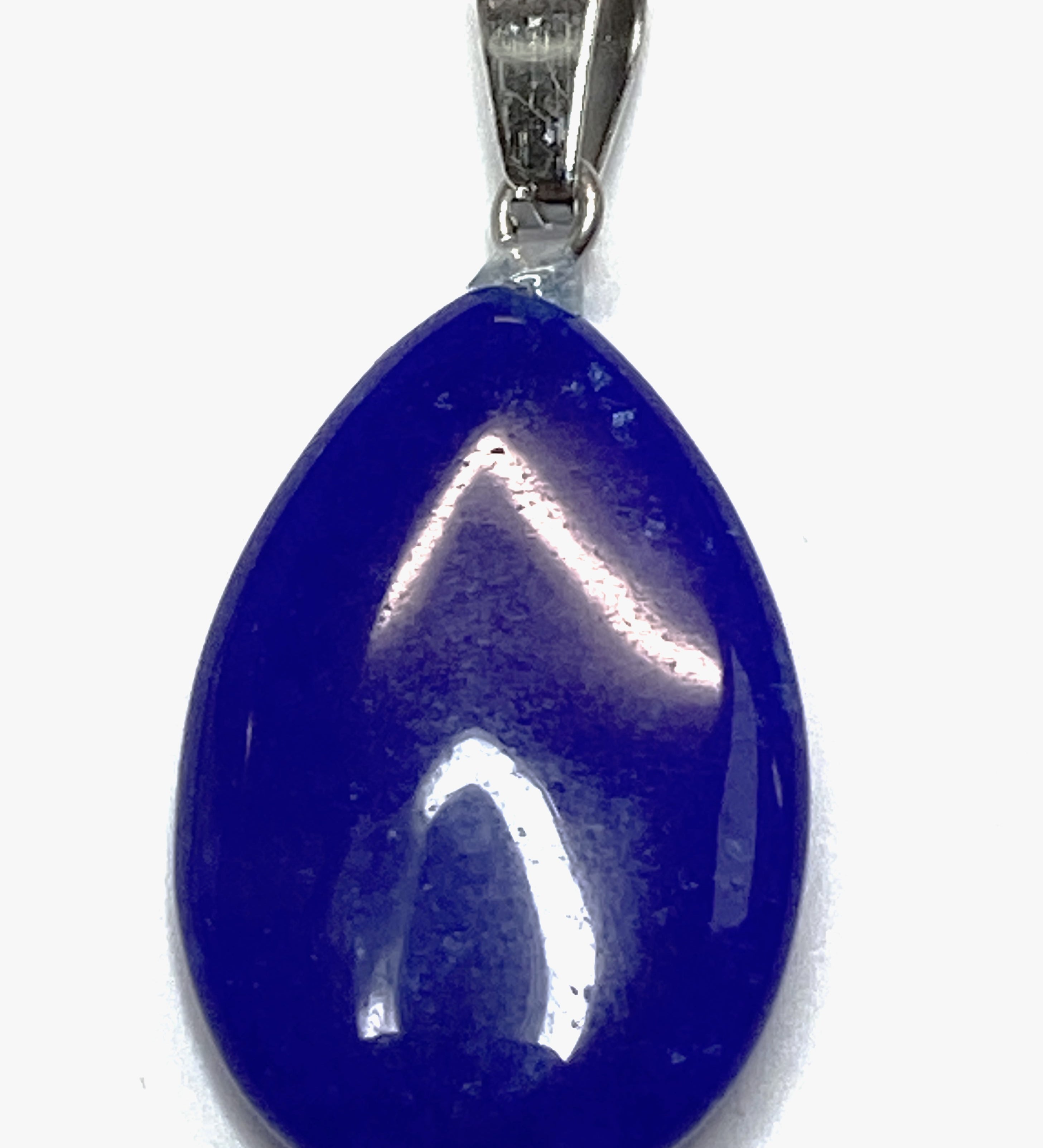 Pendentif pierre synthétique  - Petit Larme -  bleu  outre mer (1pce)