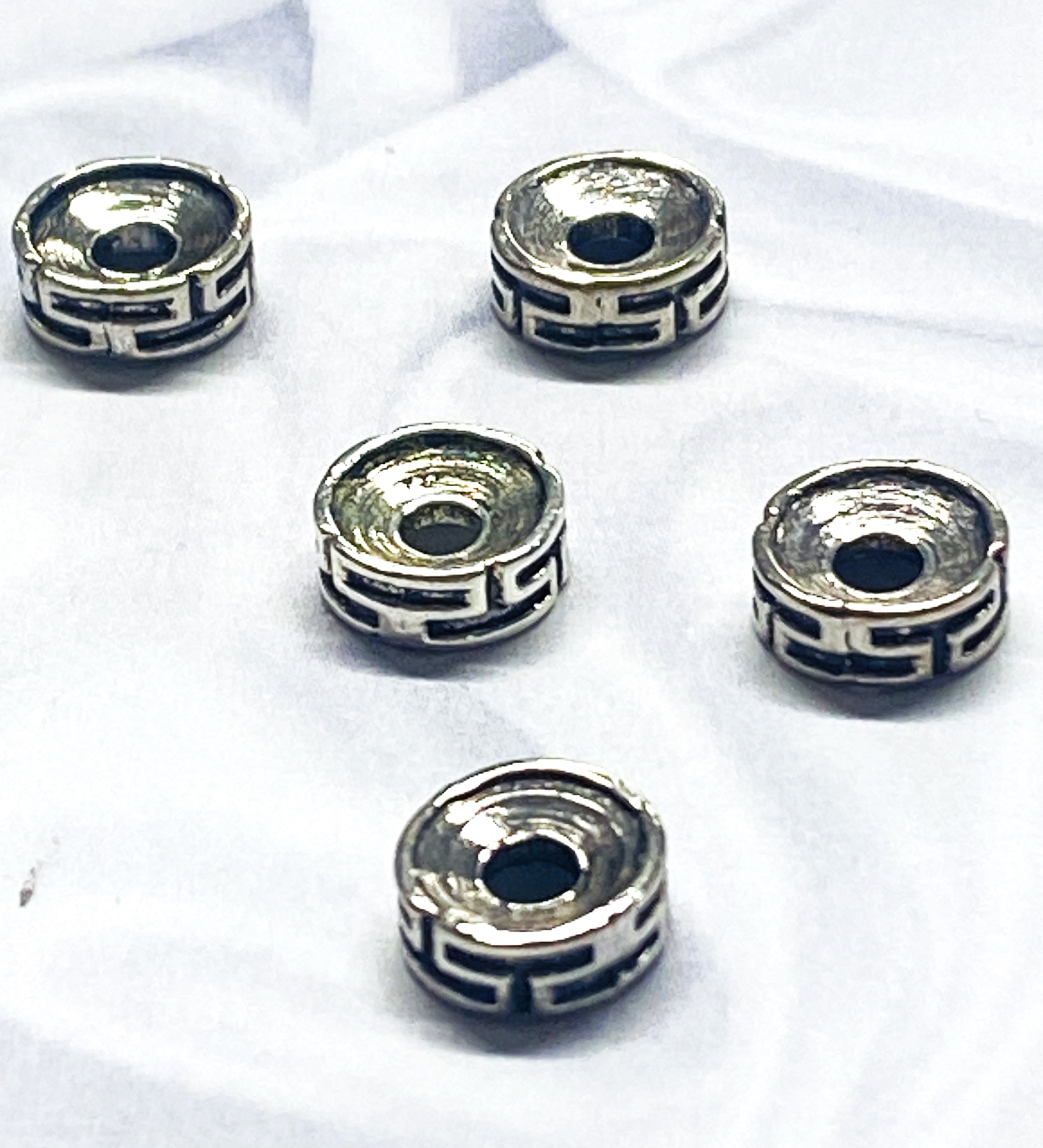 Perle de séparation de style tibétain - Argent antique (4 pces)