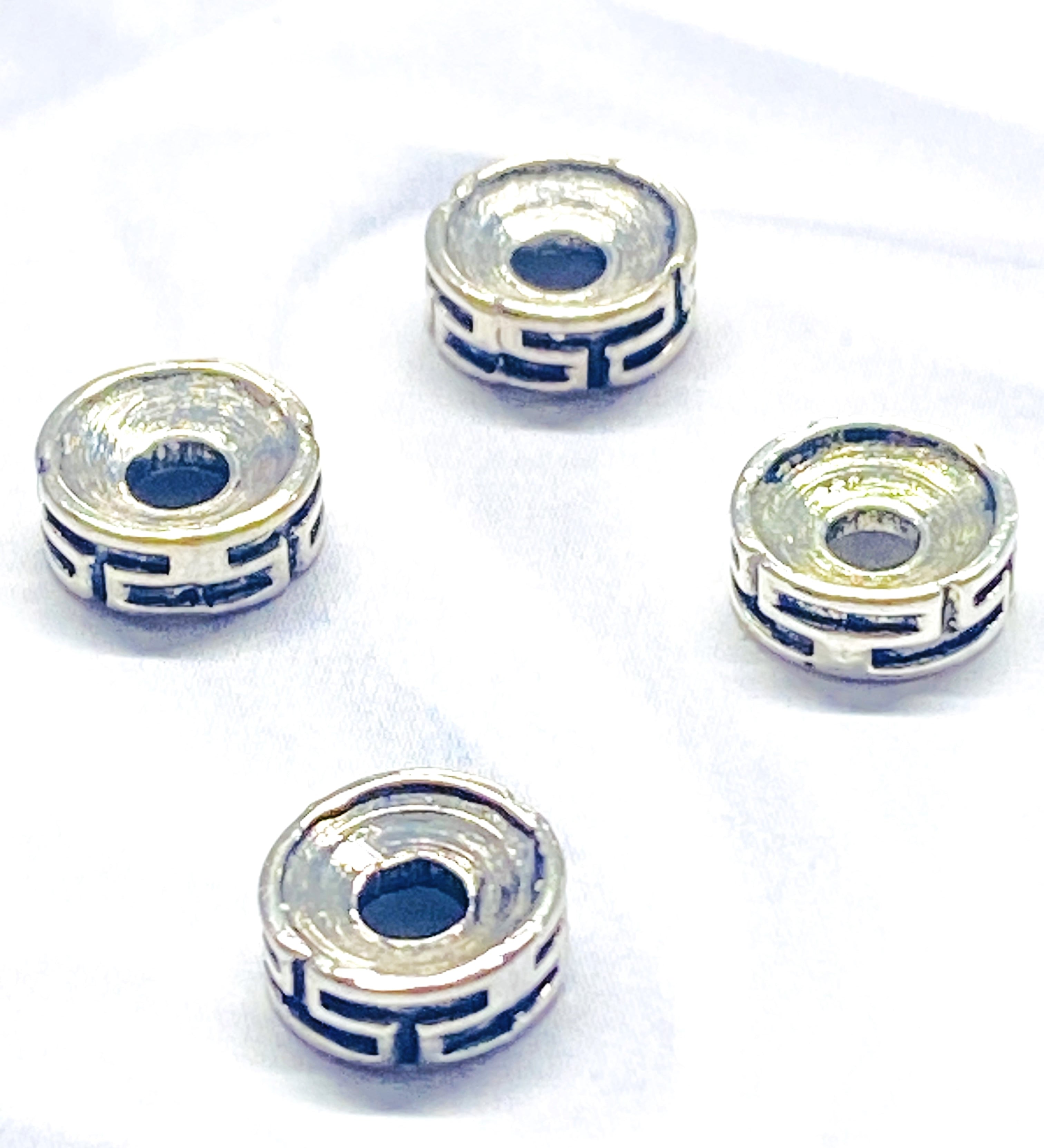 Perle de séparation de style tibétain - Argent antique (4 pces)