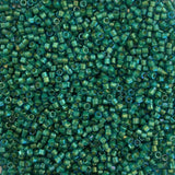 Delica 11 -  Perle de verre Duracoat - Vert - Epicéa(4 g).