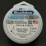 Fil d'acier 49 brins ø 0.38mm - Brillant (1 pce)