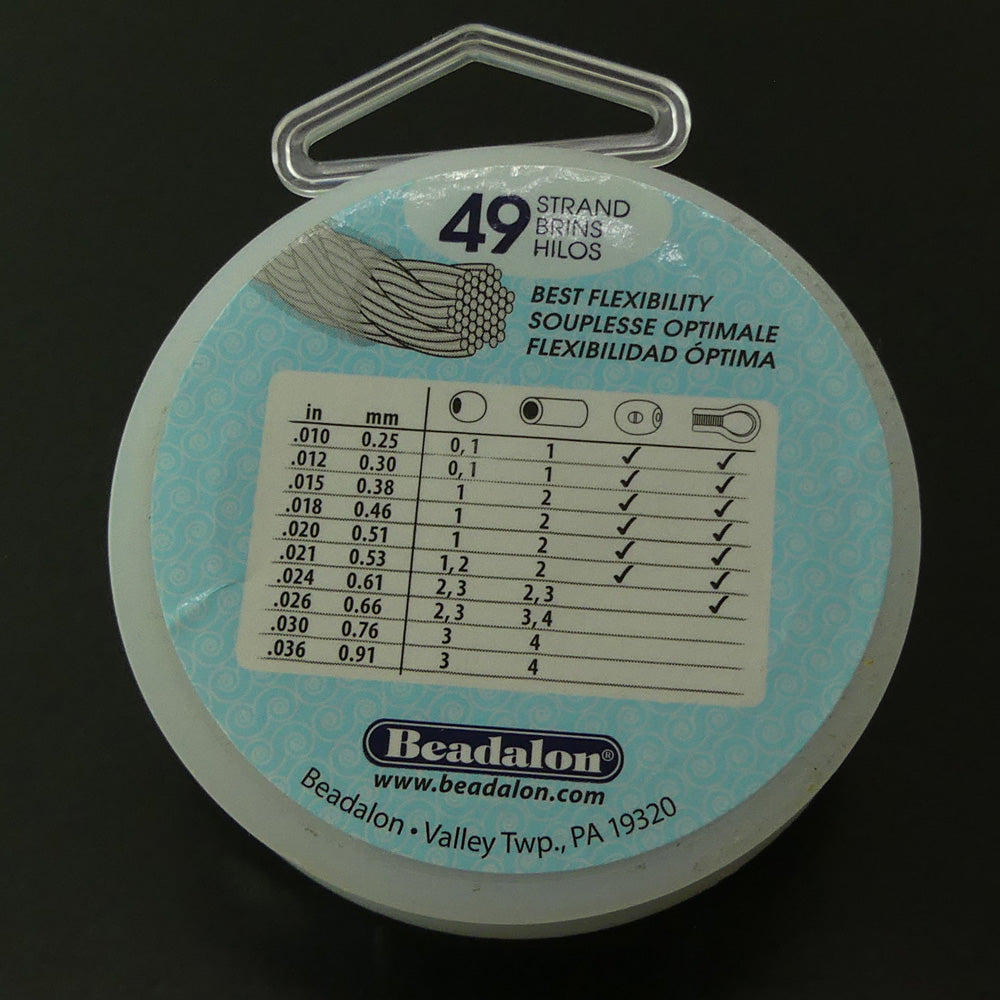 Fil d'acier 49 brins ø 0.38mm - Blanc (1 pce)
