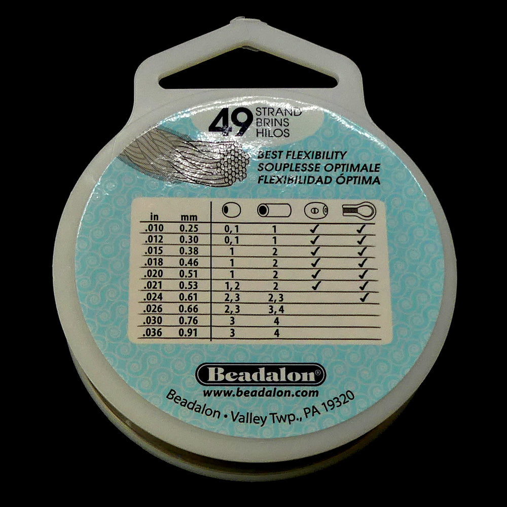 Fil d'acier tressé de 0.61 mm - Argenté - 9.2 mètres