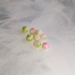 Ronde 8 - Jade blanc teinté vert de mer (10pces)