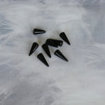 Perle Pointe en verre pressé - Noir - Jet - 1pce