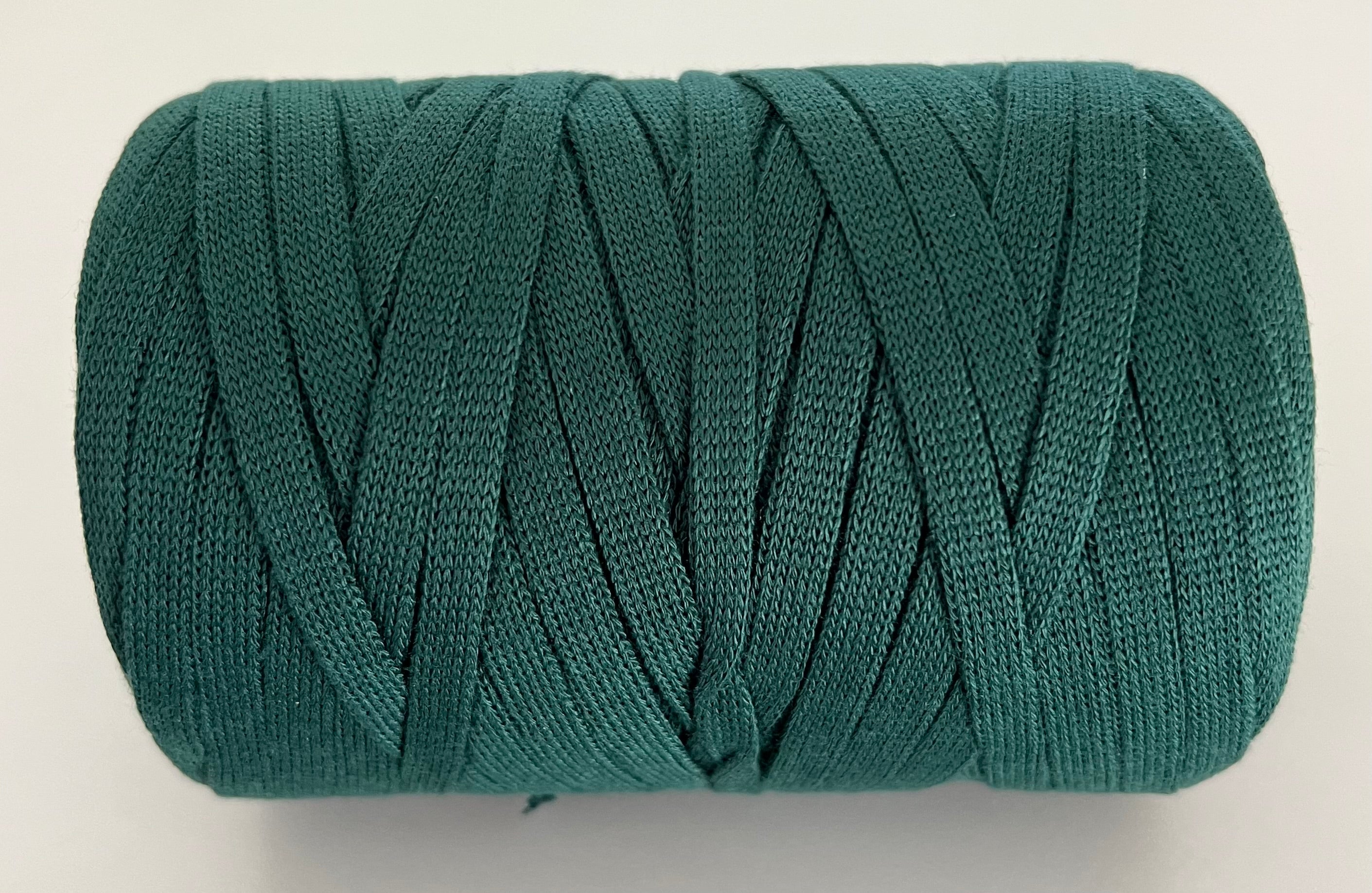 Cordon plat - Vert Foncé 7 mm (au mètre)