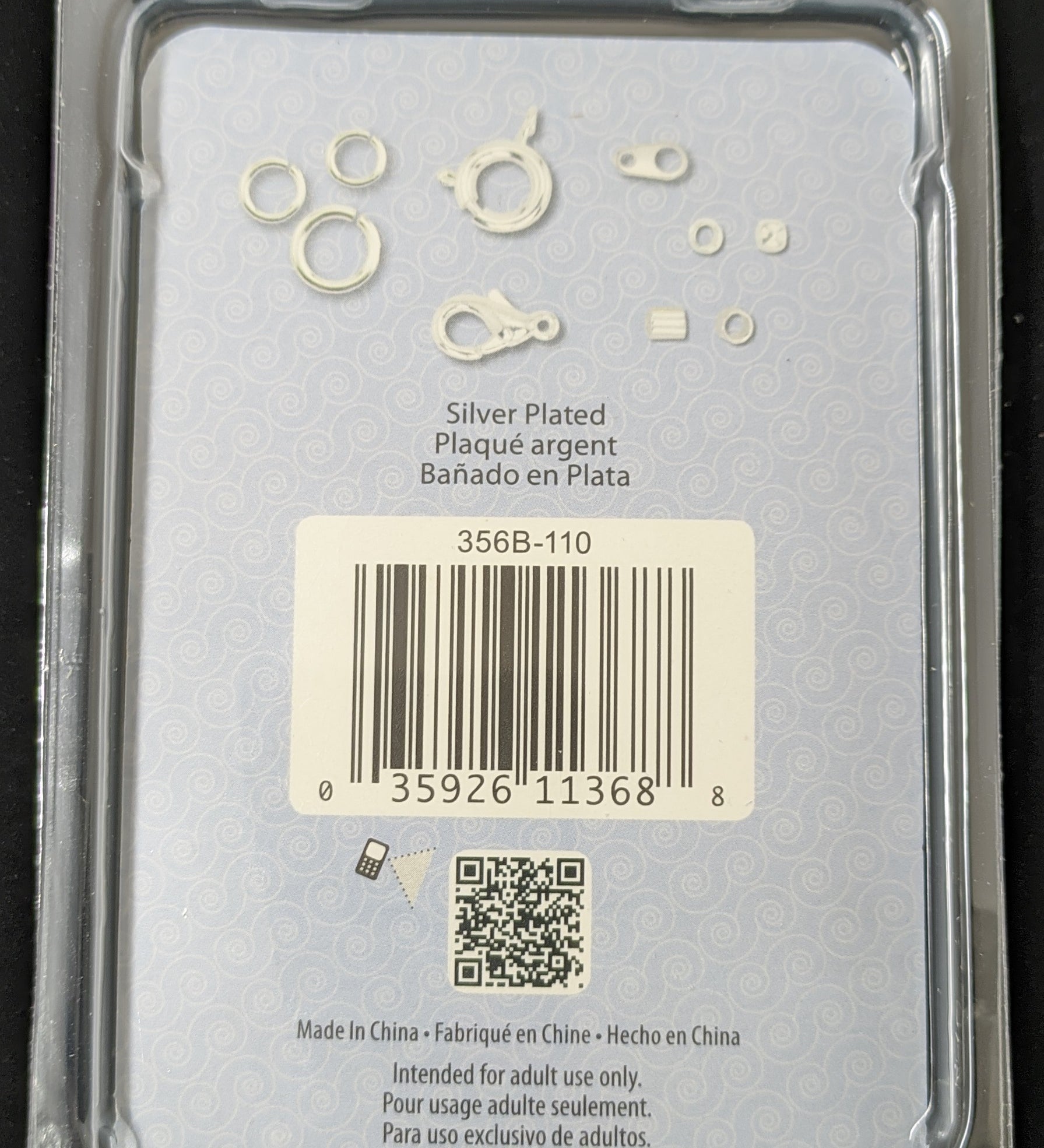 Assortiment de pièces pour finitions - Plaqué Argent (1 bte)