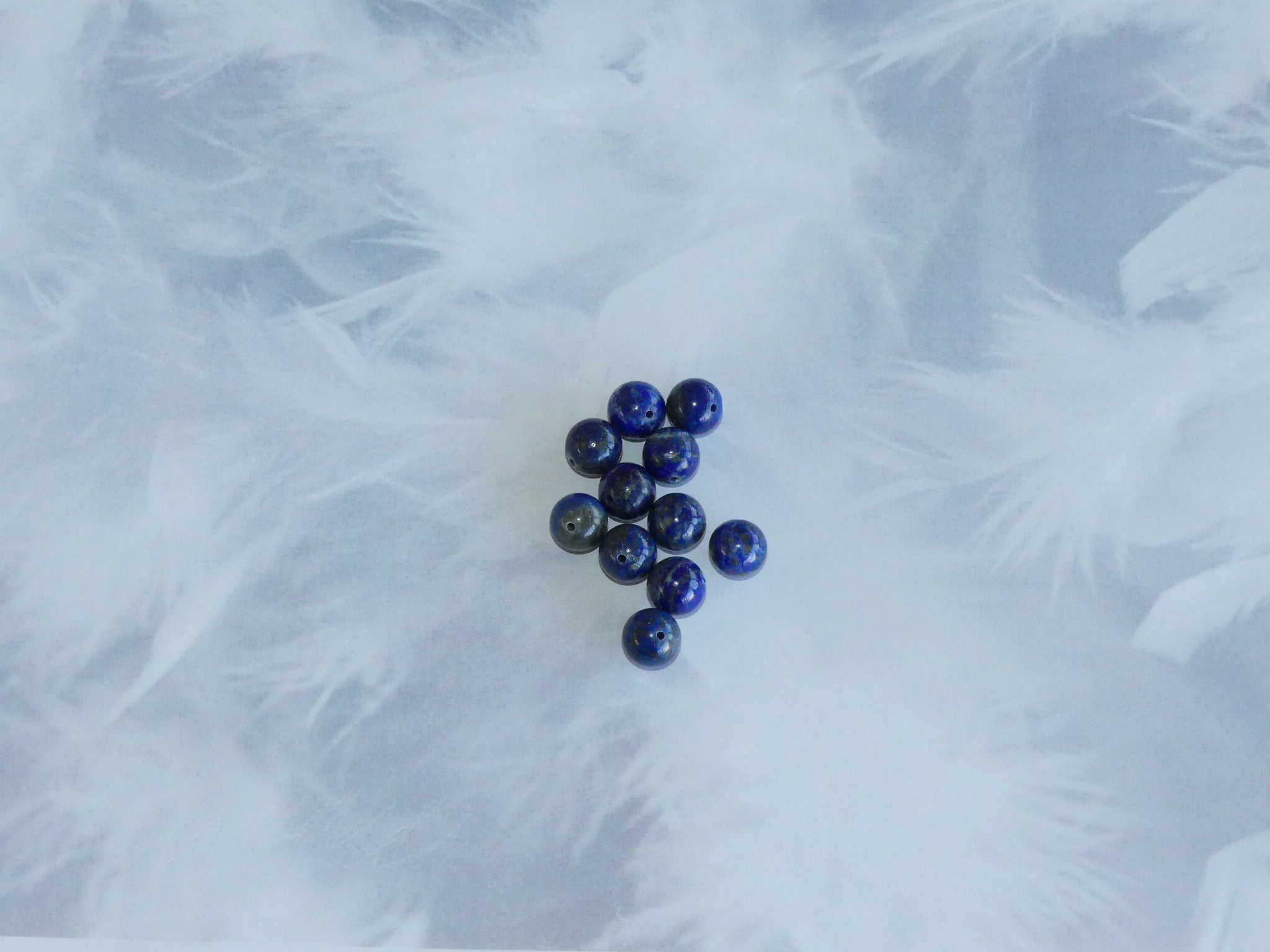 Ronde 10 - Lapis-Lazuli naturelle bleu royal (5 pces)
