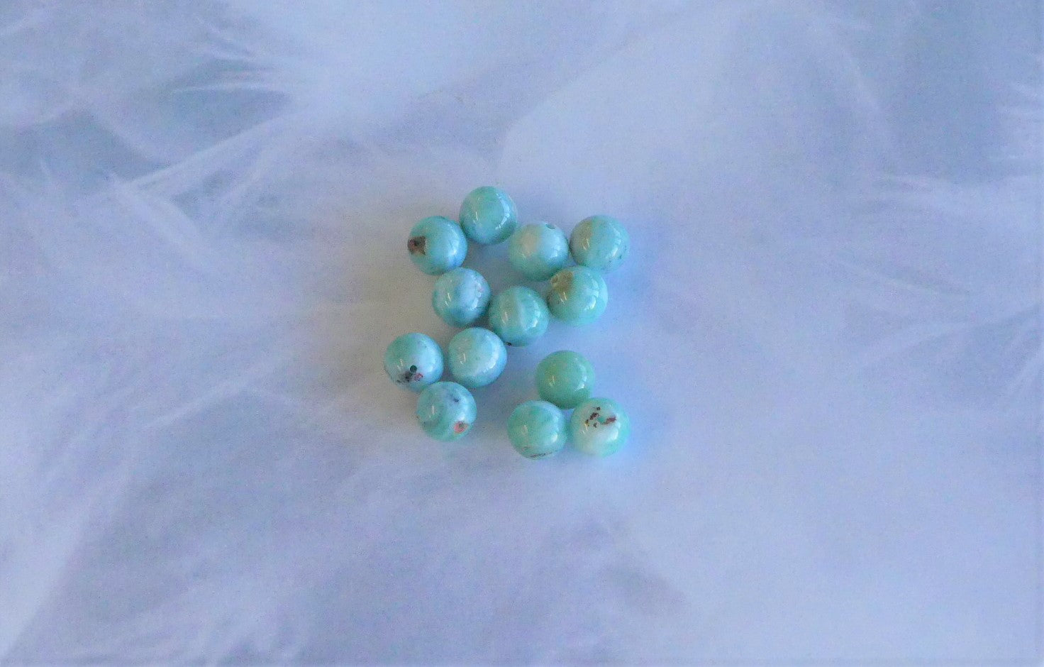 Ronde 8 - Larimar naturelle (10 pces)