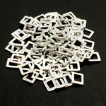 Link carré argenté petit (10 pces)