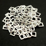 Link carré argenté petit (10 pces)