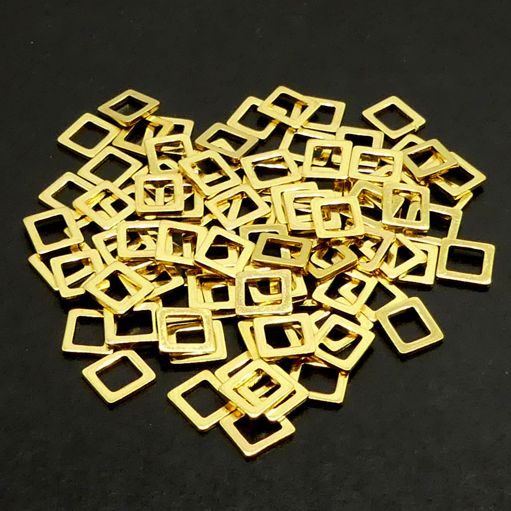 Link carré doré petit (10 pces)