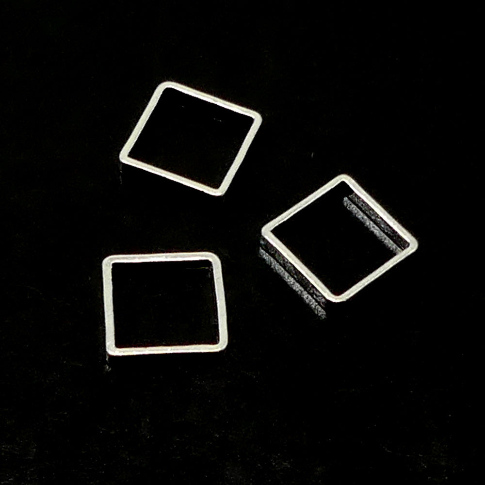Link carré argenté medium (10 pces)