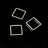 Link carré argenté medium (10 pces)