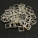 Link carré argenté medium (10 pces)