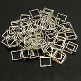 Link carré argenté medium (10 pces)