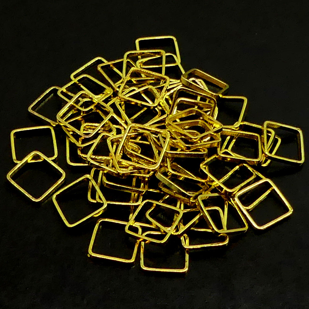Link carré doré medium (10 pces)