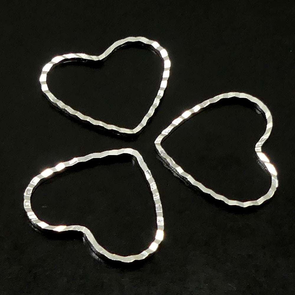 Link coeur argenté (10 pces)