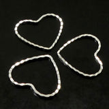 Link coeur argenté (10 pces)