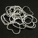 Link coeur argenté (10 pces)