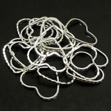 Link coeur argenté (10 pces)